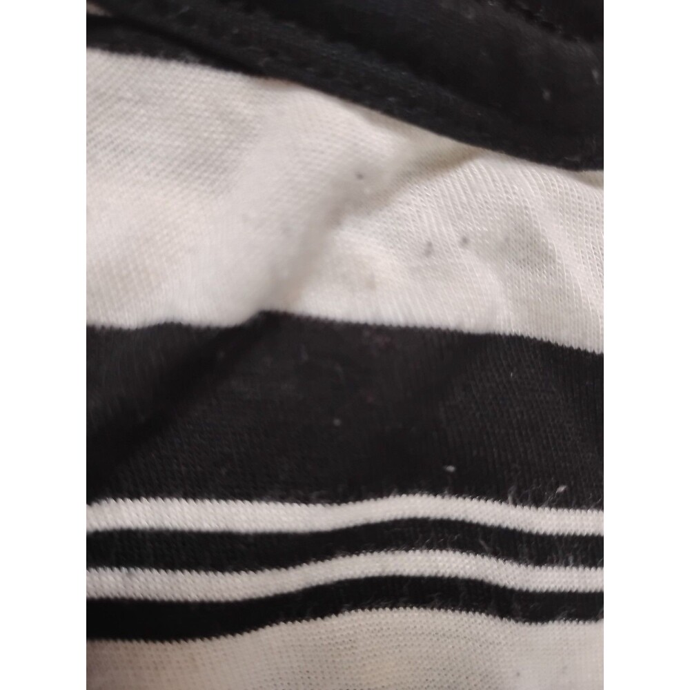 Black & White Striped Sleeveless Tank Dress Size 2X Stretch Relaxed Light Flowy - Picture 5 of 7